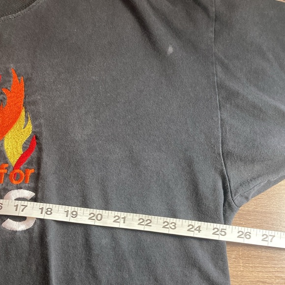 Unisex XL Black Embroidered Fired Up For Jesus Heavy Blend T Shirt - Picture 5 of 8